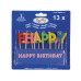Set sviečok na špajdli "HAPPY BIRTHDAY" 65mm [1 set]