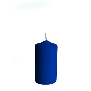 Sviečka valcová tmavomodrá Ø40 x 80 mm [4 ks]