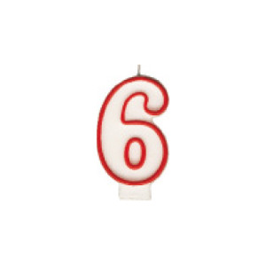Číslová sviečka "6" 75mm [1 ks]