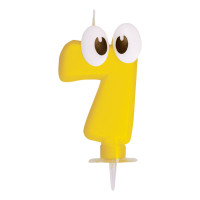Číslová sviečka so stojančekom "7" 80mm [1 ks]