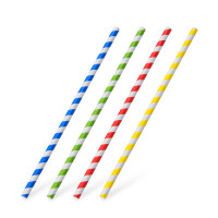 Slamka papierová Špirála farebný mix Ø6mm x 20cm [25 ks]