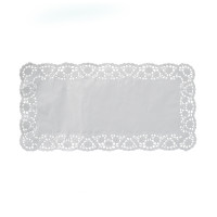 Dekoračná krajka hranatá biela 38 x 25 cm [6 ks]