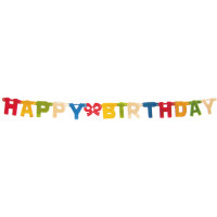 Girlanda (PAP/ALU) "HAPPY BIRTHDAY" 11cm x 1,5m [1 ks]