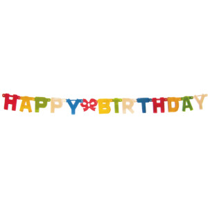 Girlanda (PAP/ALU) "HAPPY BIRTHDAY" 11cm x 1,5m [1 ks]