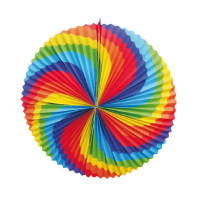 Lampión (PAP) guľa Dúha Ø34cm [1 ks]