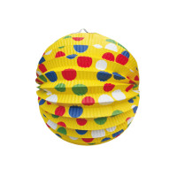 Lampión (PAP) guľa Party žltý Ø24cm [1 ks]