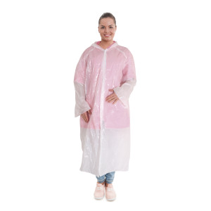 Plášť pre návštevy / Pláštenka (LDPE) s kapucou [10 ks]