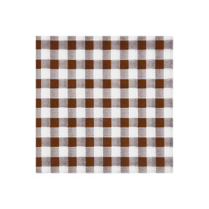 Servítky-obrúsky 1vrstvý Karo hnedý 33 x 33 cm [100 ks]