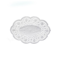 Dekoračná krajka oválna biela 22 x 15 cm [500 ks]