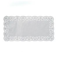Dekoračná krajka hranatá biela 40 x 30 cm [100 ks]