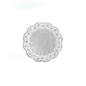 Dekoračná krajka okrúhla biela Ø10cm [500 ks]