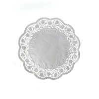Dekoračná krajka okrúhla biela Ø24cm [100 ks]