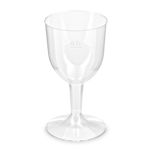 Pohárik kryštál na víno (PS) dvojdielny Ø65mm 0,1L [6 ks]