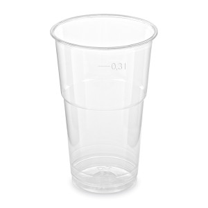 Pohár (PET) číry Ø78mm 0,3L [50 ks]