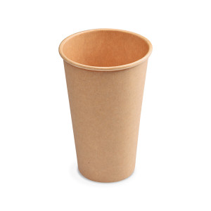 Papierový pohár kraft Ø90mm 510ml `XL: 0,4L/16oz` [50 ks]