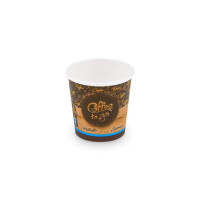 Papierový pohár "Coffee to go" Ø62mm 110ml `XS: 0,08L/4oz` [50 ks]