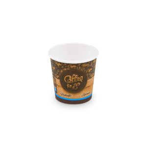 Papierový pohár "Coffee to go" Ø62mm 110ml `XS: 0,08L/4oz` [50 ks]