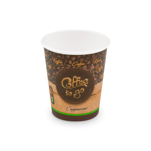 Papierový pohár "Coffee to go" Ø80mm 280ml `M: 0,2L/8oz` [50 ks]