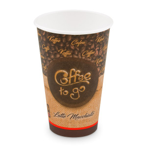 Papierový pohár "Coffee to go" Ø90mm 510ml `XL: 0,4L/16oz` [50 ks]