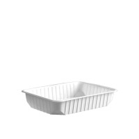 Vanička (PP) hranatá biela 186 x 133 mm 500ml [50 ks]