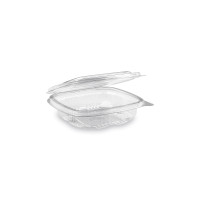 Miska (PET) s viečkom hranatá priehľadná 125ml [50 ks]