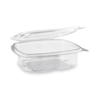 Miska (PET) s viečkom hranatá priehľadná 750ml [50 ks]