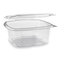 Miska (PET) s viečkom hranatá priehľadná 1500ml [50 ks]