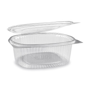 Miska (PET) s viečkom oválna priehľadná 1500ml [50 ks]