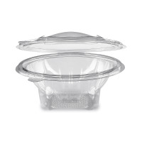 Miska (PET) s viečkom okrúhla priehľadná 600ml [50 ks]