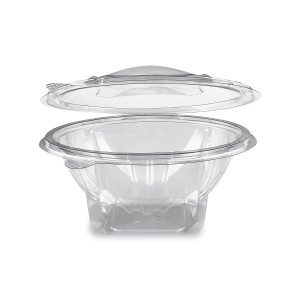 Miska (PET) s viečkom okrúhla priehľadná 750ml [50 ks]