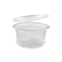 Miska (PP) s viečkom osemhranná priehľadná 1000ml [50 ks]