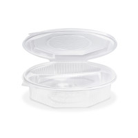 Menu misa (PP) s viečkom 2dielna osemhranná priehľadná [25 ks]